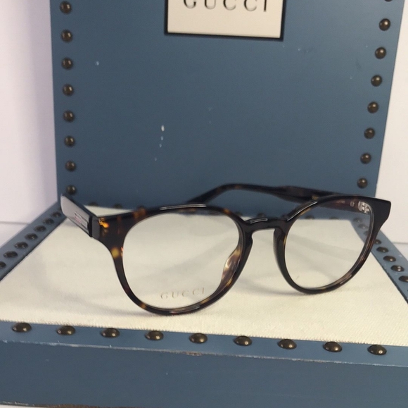 New 💯 Original GUCCI GG0827O 005 HAVANA EYEGLASSES - Picture 4 of 14